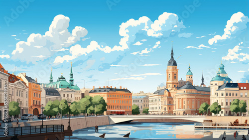 chronicles of crime style Gibli illustration of a scene