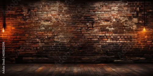 background of a brick wall wide angle lens realistic lighting