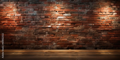 background of a brick wall wide angle lens realistic lighting