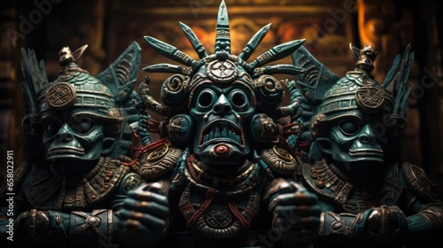 Aztec cult of death Tlaloc, Omeyocan, Mictlan, and Chichihuacuauhco