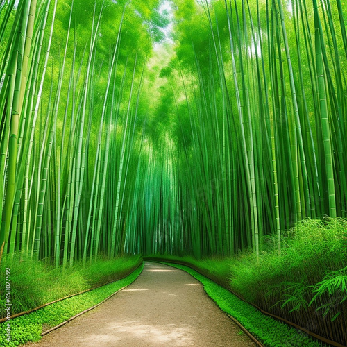 Green bamboo nature backgrounds