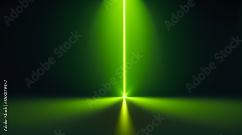 The green background has beautiful straight lines of light.