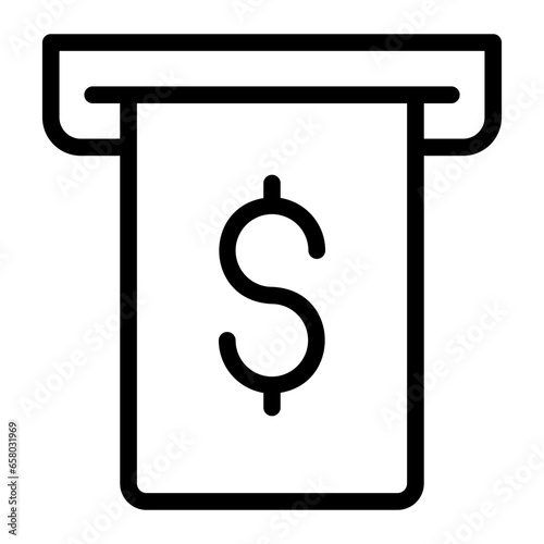 money withdrawal line icon