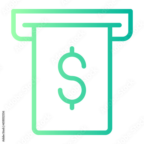 money withdrawal gradient icon