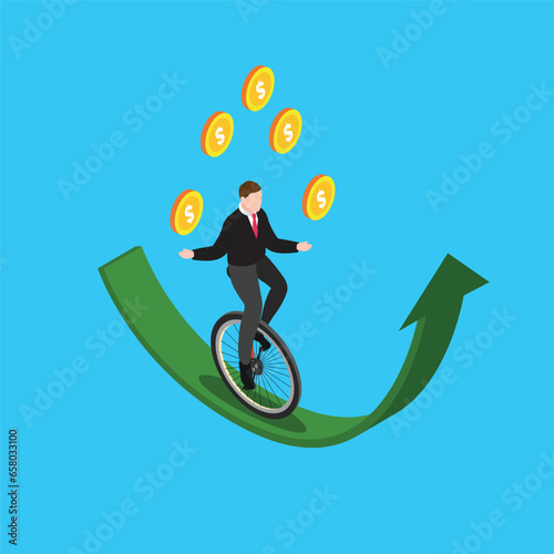 Financial advisor, professional investment expertise 3d vector illustration concept for banner, website, illustration, landing page, flyer, etc