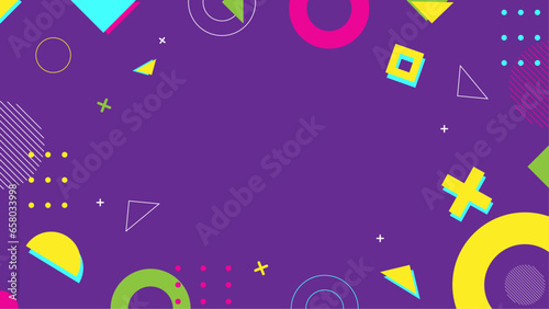 Vector geometric shapes background in flat design