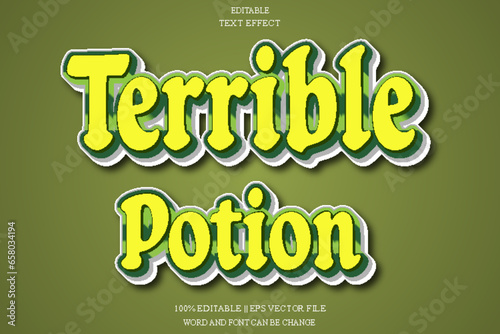 Terrible Potion Editable Text Effect Emboss Gradient Style