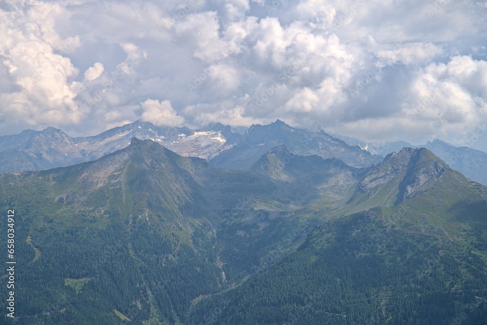 Views from the top of Stubnerkogel mountain near Bad Gastein with lookouts towards Grossglockner mountain Views from the top of Stubnerkogel mountain near Bad Gastein with lookouts towards Grossglockner mountain