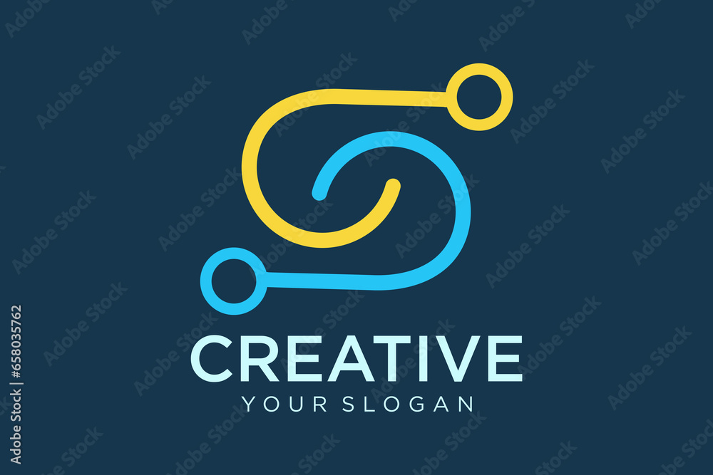 Infinity Letter S Logo Design Template. Vector logo design for business ...