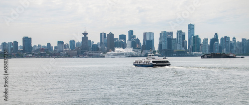 View of the city of Vancouver from North Vancouver in British Columbia. Canada photo