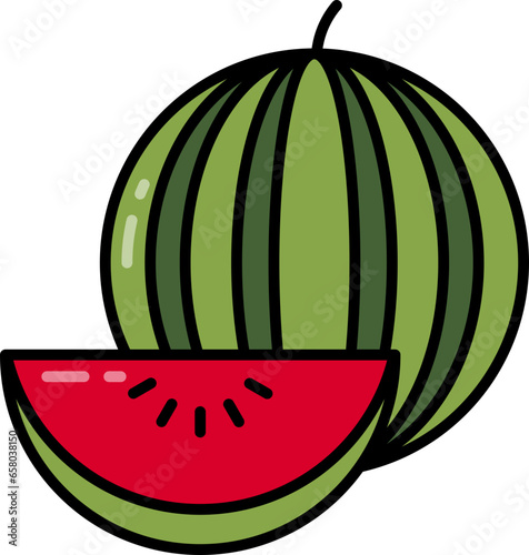 Watermelon line icon