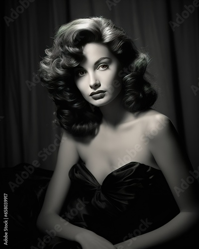 A Timeless Black-and-White Portrait of a Vintage Holly