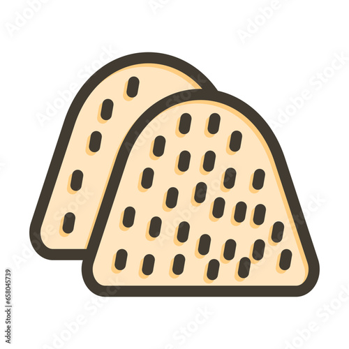 Sand Vector Thick Line Filled Colors Icon Design
