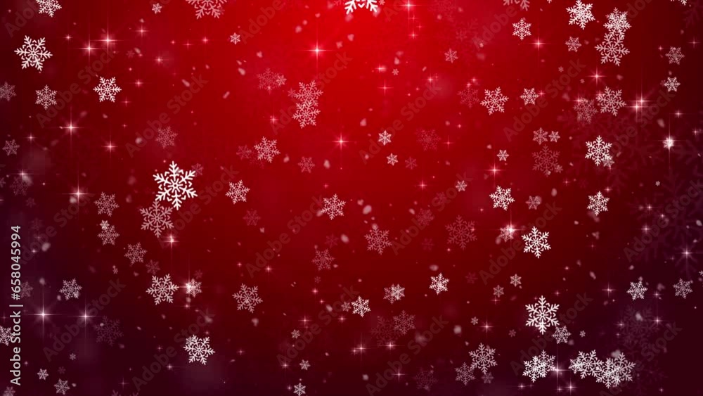 Red Christmas Snowfall Background. Red Christmas Snowflakes Background. Red Winter Christmas Background. Seamless Loop Red Christmas Snowfall Background. Red Christmas Snowflakes Background. Red Winter Christmas Background. Seamless Loop