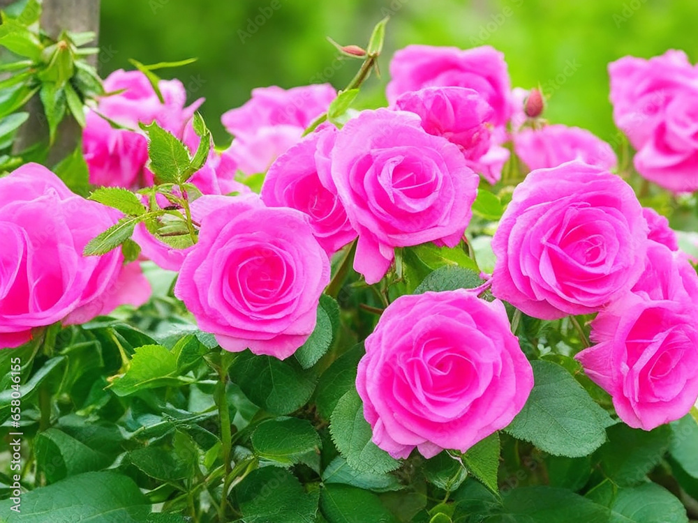 Beautiful pink roses flower in the garden Beautiful pink roses flower in the garden