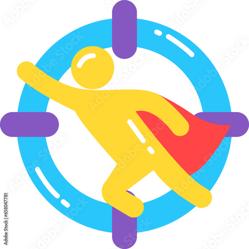 vector Reaching Resolution Outline Filled illustration