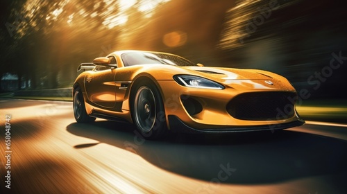 Revving the Race: Unleash the Power of Sports Auto in a Stylish Vector Design!, generative AI © Aleksandr