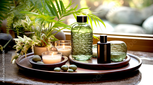Burning candles. Cozy home decor, atmosphere of relax and aromatherapy concept. Comfortable atmosphere, autumn cozy home.