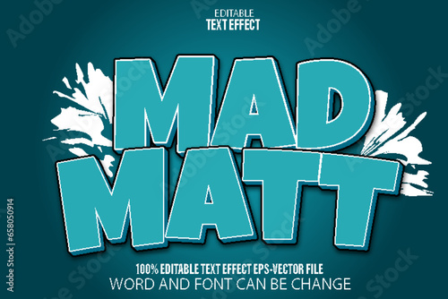 Mad Matt Editable Text Effect Cartoon Style