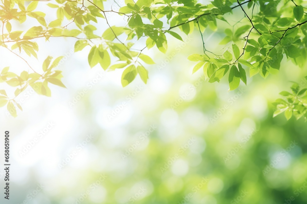 Nature's Embrace: Defocused Foliage in Summer