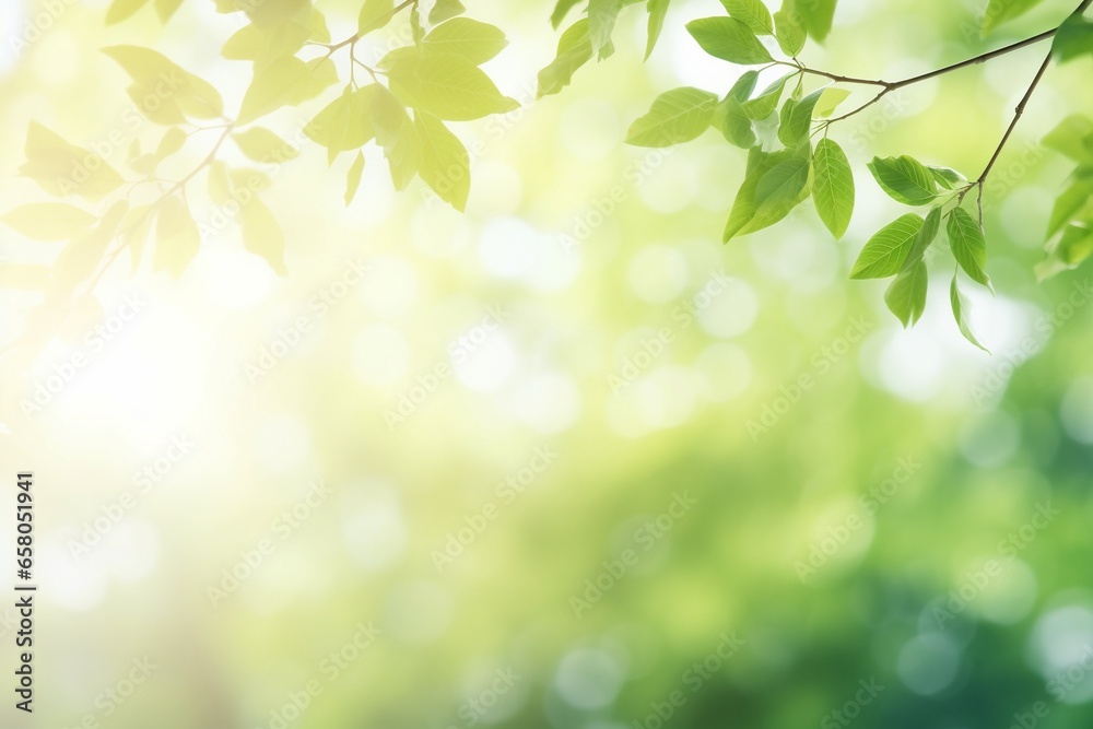 Nature's Embrace: Defocused Foliage in Summer