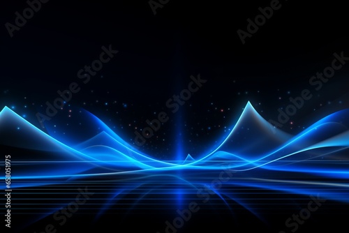 Glowing Lines: Abstract Futuristic Dark Background