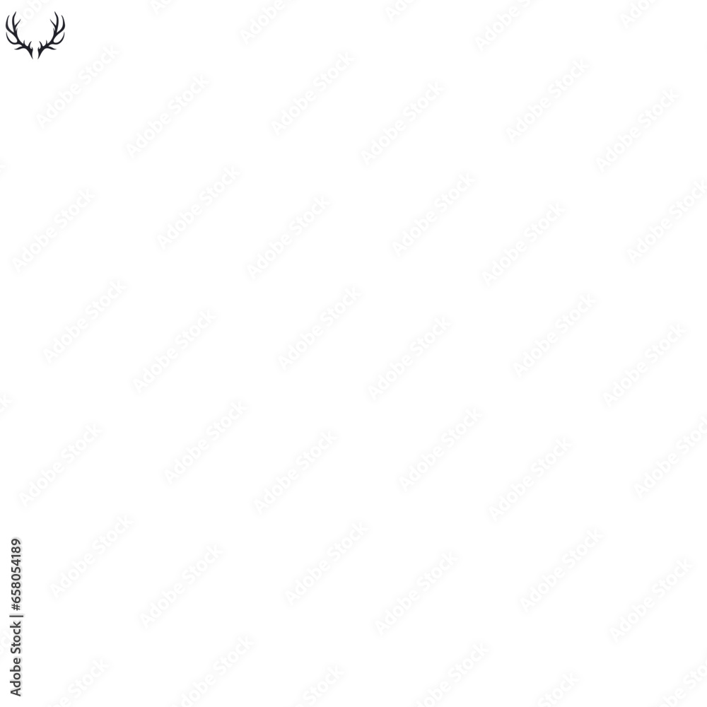 Deer antlers vector minimalistic design Deer antlers vector minimalistic design