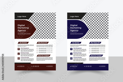Corporate creative colorful business flyer template design set, modern business flyer template, abstract business flyer and creative design, editable vector template design, Multipurpose Flyer Layout 