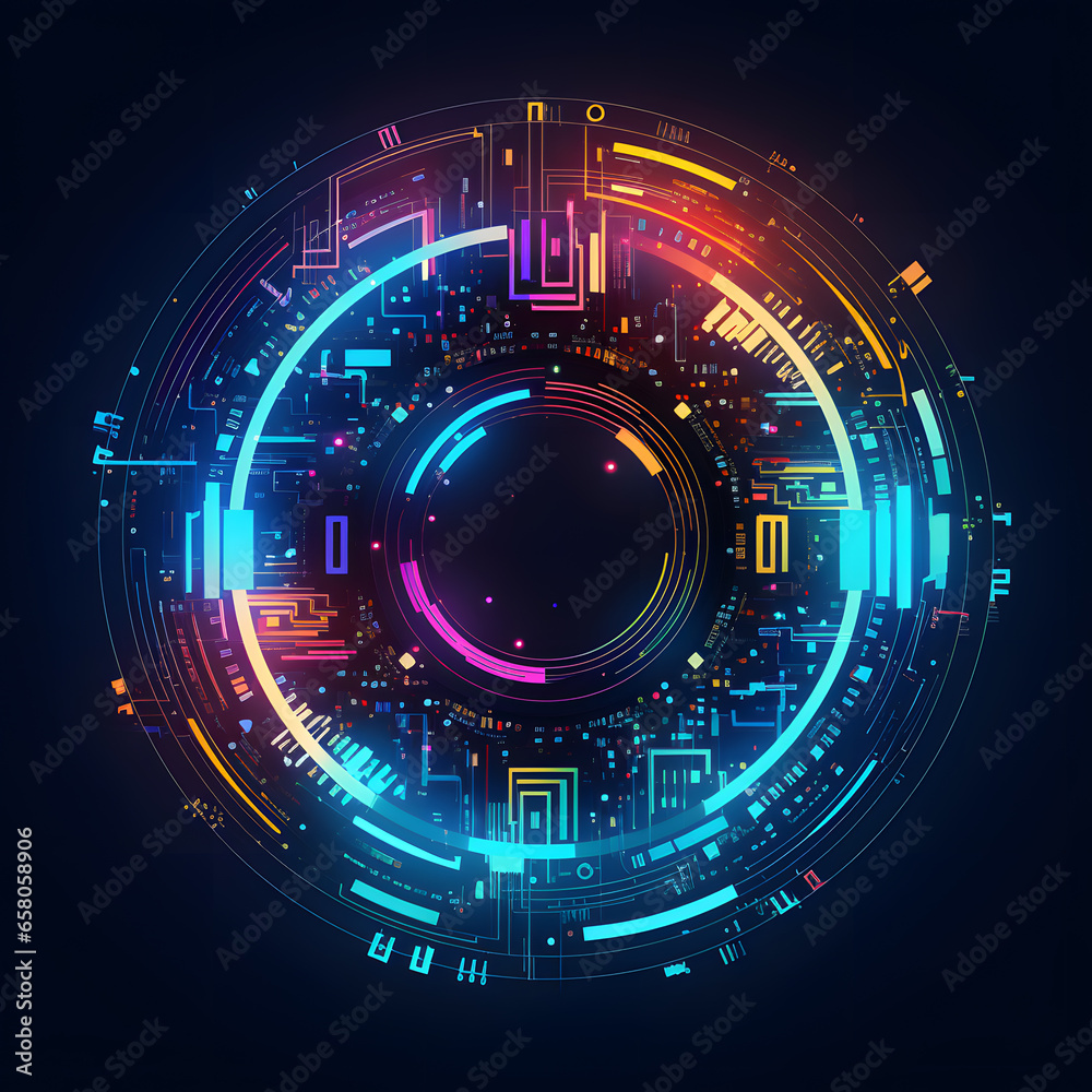 Abstract technology background, Futuristic user interface, illustration for your design