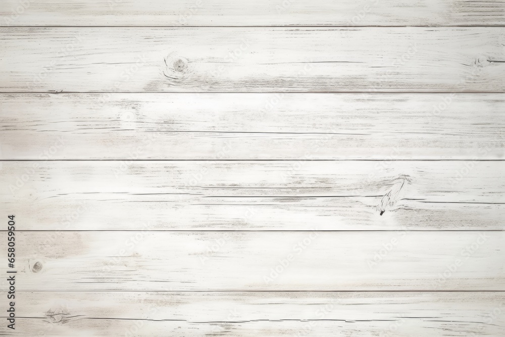 white old wood background, abstract wooden texture, Generative AI - obrazy, fototapety, plakaty 