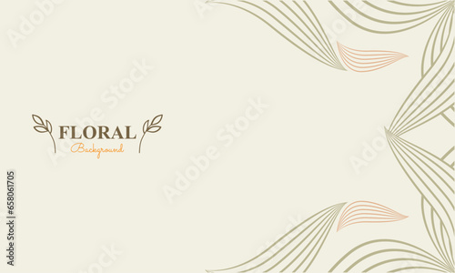 abstract floral background with abstract natural shape, leaf and floral ornament in soft color design