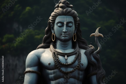 Statue of Lord Shiva, Generative AI