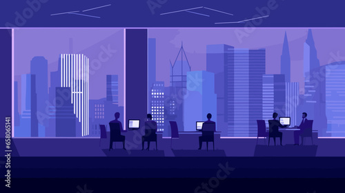 Concept vector illustration of business meeting.