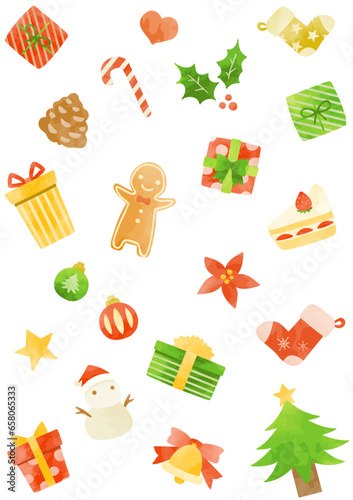クリスマスのカラフル背景
