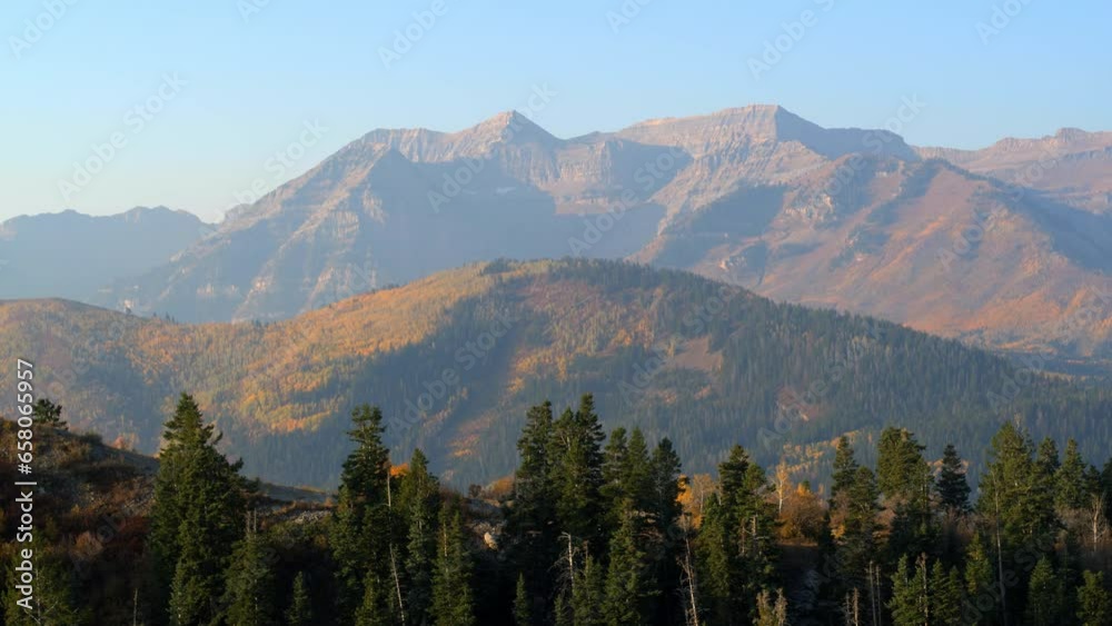 Flying Over Epic Autumn Mountains and Forest Hills Flying Over Epic Autumn Mountains and Forest Hills