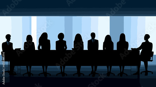 Concept vector illustration of business meeting.