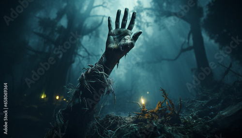 Recreation of a arm of a zombie coming out of the ground