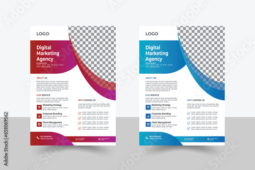 Corporate creative colorful business flyer template design set, modern business flyer template, abstract business flyer and creative design, editable vector template design, Multipurpose Flyer Layout 