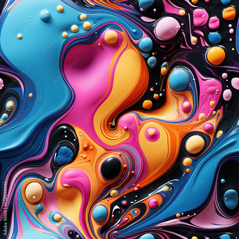 Fluid Art Digital Paper Seamless Patterns Background