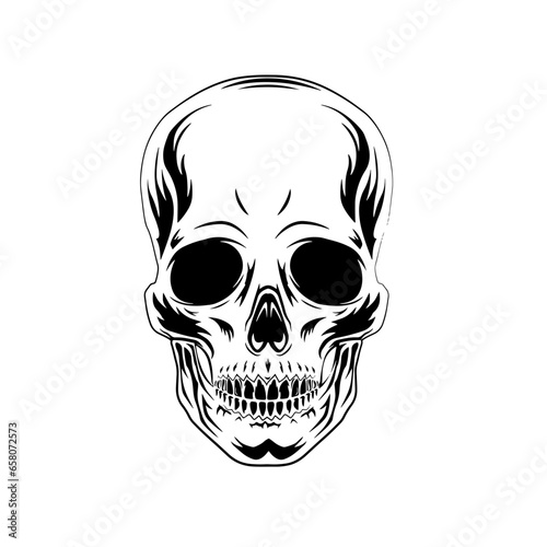 Fototapeta Naklejka Na Ścianę i Meble -  Skull, Bones, Anatomy, Skeleton, Death, Gothic, Macabre, Skull and crossbones, Mortality, Skull art.