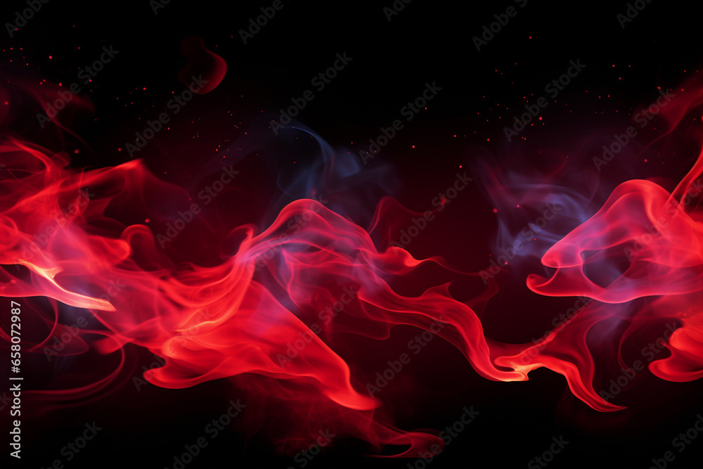 hot red neon fire dark background
