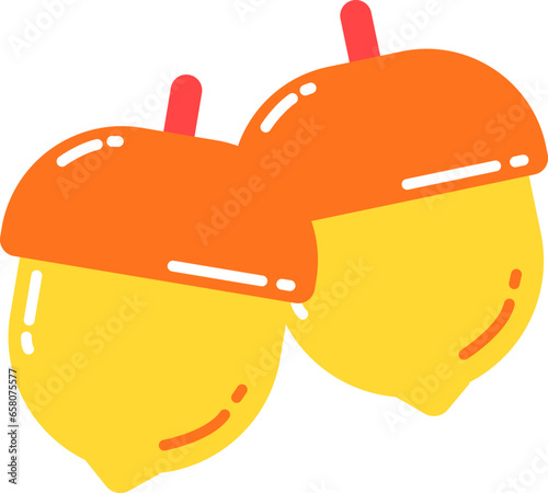 Acorn nut icon. Flat illustration of acorn nut vector icon for web design