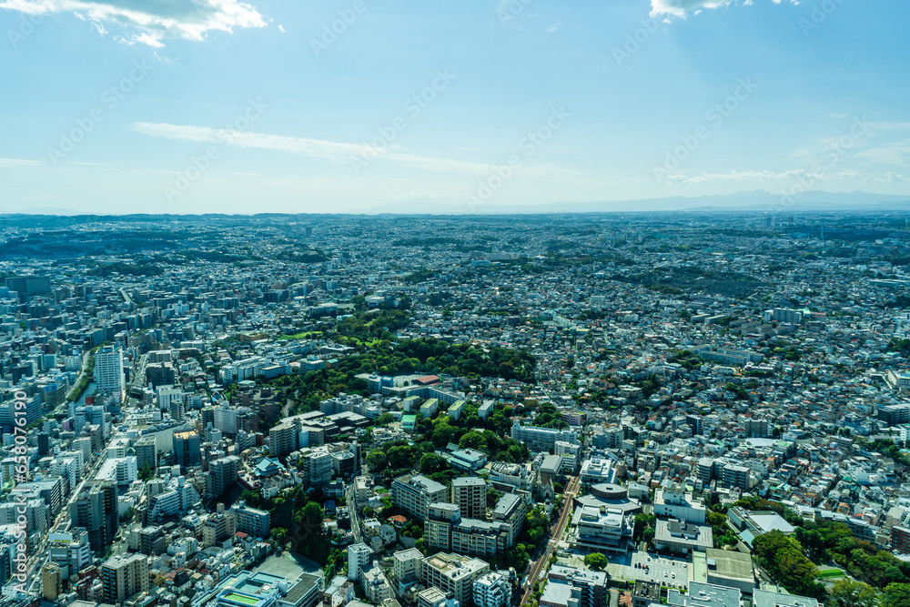 神奈川県横浜市みなとみらいの都市風景