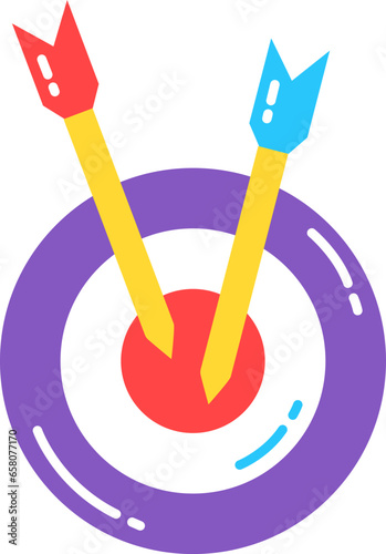 Target With Arrow Goal Achievement Concept Vector illustration