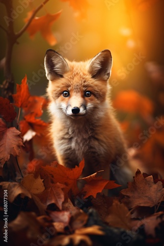 Autumn Fall Season with fox