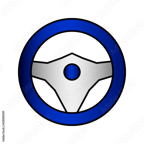 Steering wheel icon.