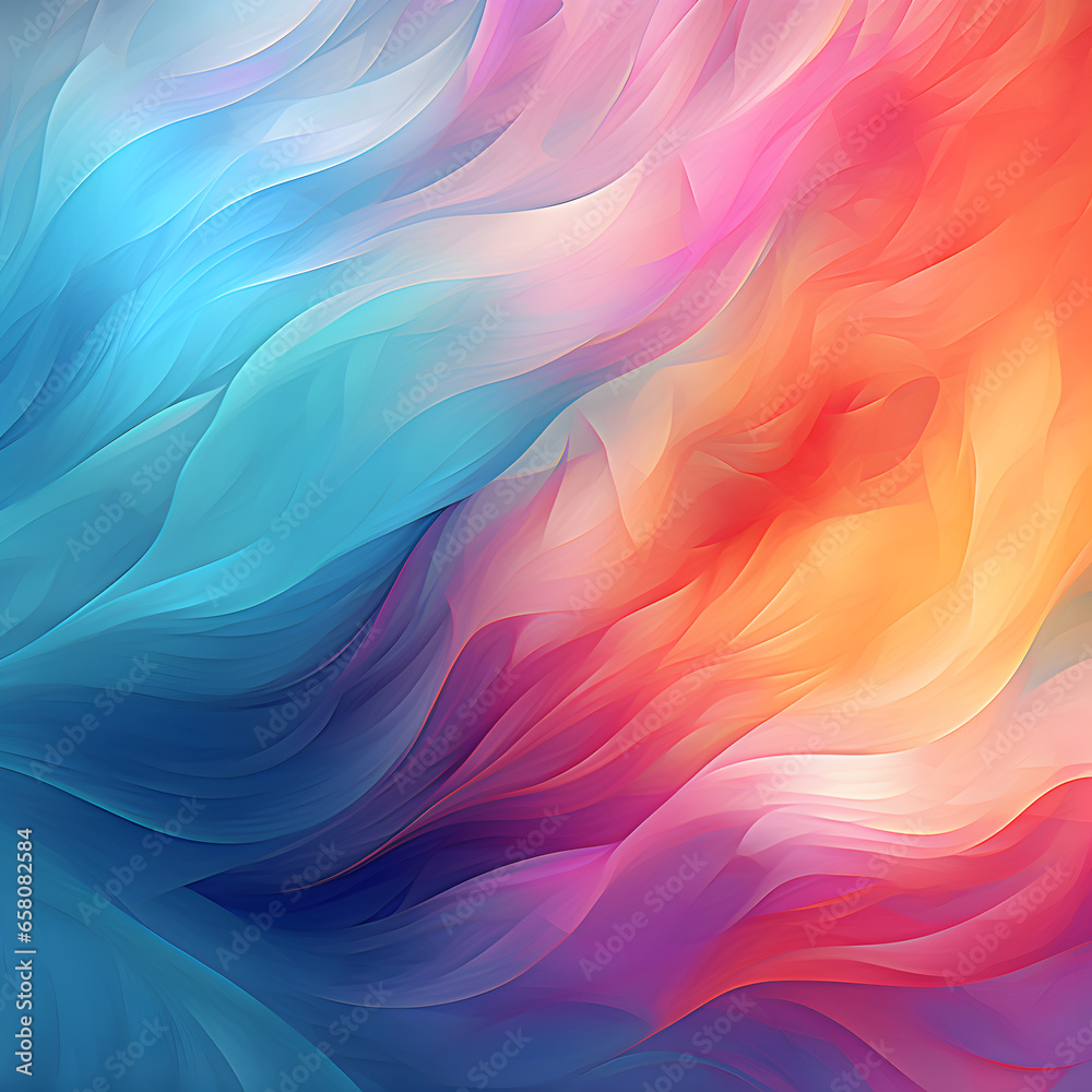 Full color flow wave trendy background.