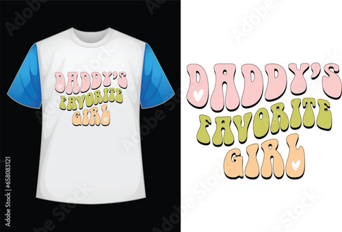 daddy’s favorite girl  retro SVG design