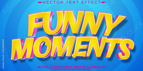 Funny moments text effect, editable channel banner and thumbnail font style