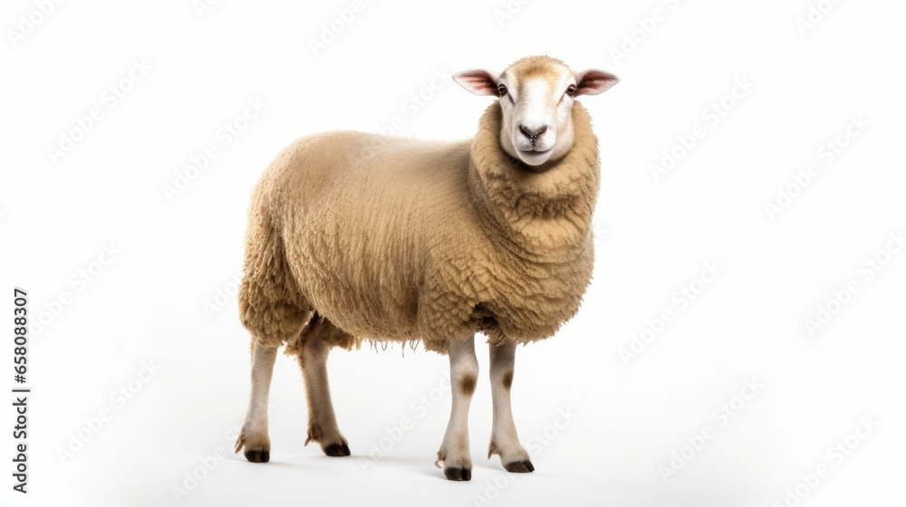 Fototapeta premium sheep isolated on white BG